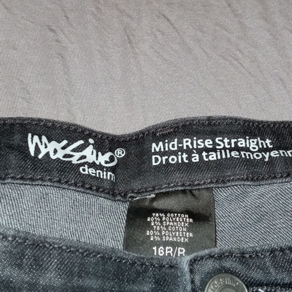 Mossimo Mid-rise Straight Black Jeans 16